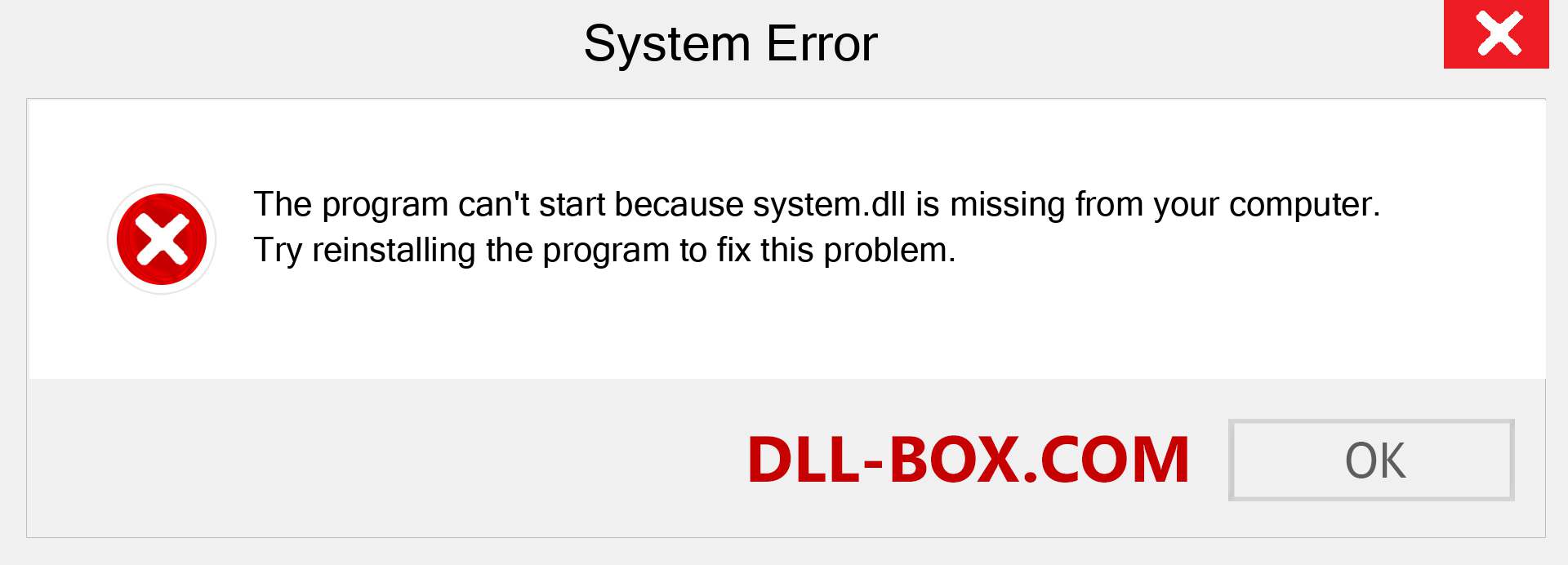  system.dll file is missing?. Download for Windows 7, 8, 10 - Fix  system dll Missing Error on Windows, photos, images