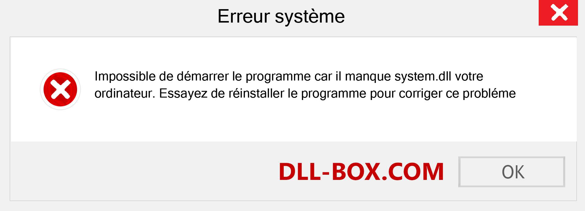 Le fichier system.dll est manquant ?. Télécharger pour Windows 7, 8, 10 - Correction de l'erreur manquante system dll sur Windows, photos, images